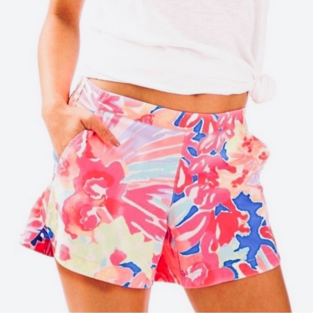 Lilly Pulitzer Floral Tropical Ocean View Board Shorts